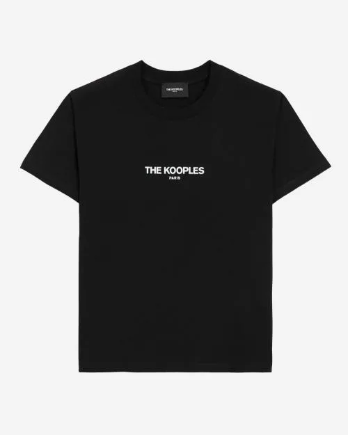 Women Tshirts The Kooples Black Logo TShirt Black
