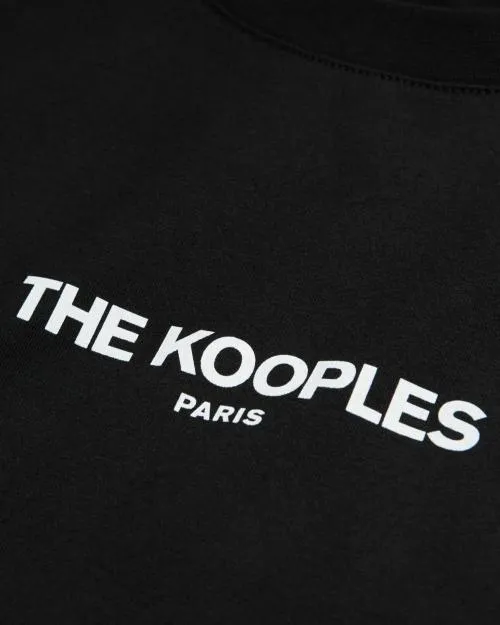 Women Tshirts The Kooples Black Logo TShirt Black