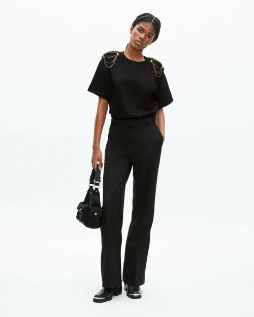 Women Tshirts The Kooples Black TShirt Black Washed