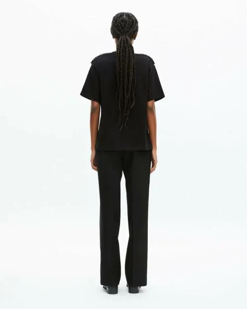 Women Tshirts The Kooples Black TShirt Black Washed
