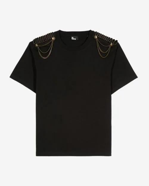 Women Tshirts The Kooples Black TShirt Black Washed