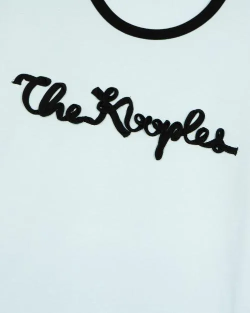Women Tshirts The Kooples Light Blue Embroidered TShirt Baby Blue