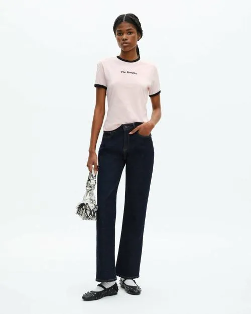 Women Tshirts The Kooples Pale Pink Screen Print TShirt Lila
