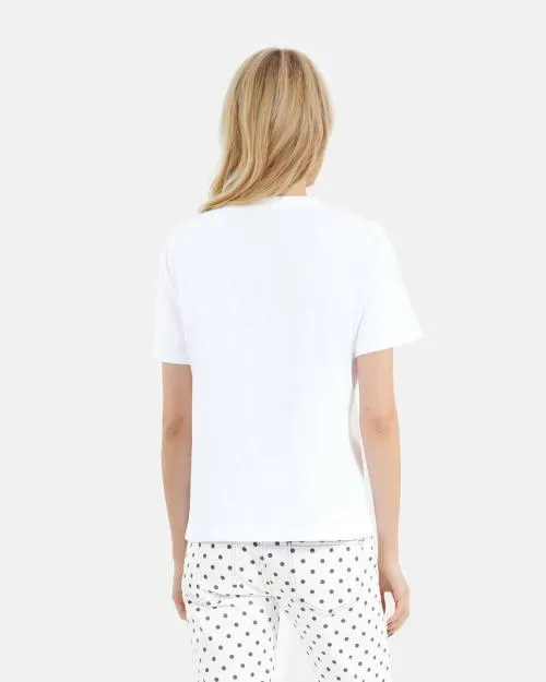 Women Tshirts The Kooples White Logo TShirt White