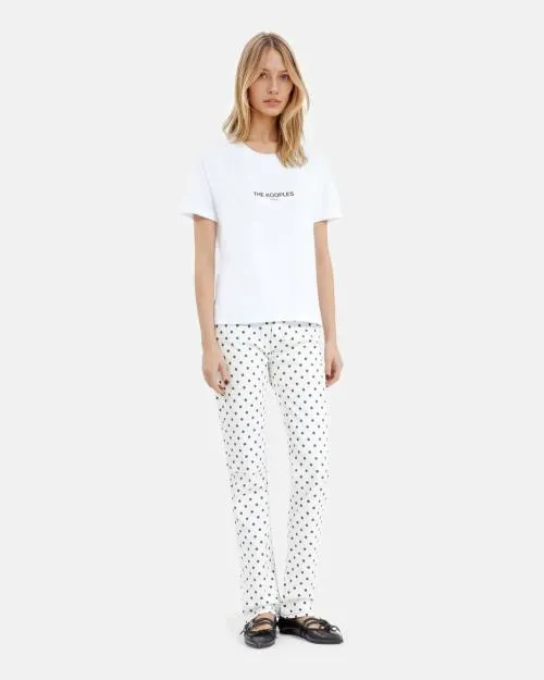 Women Tshirts The Kooples White Logo TShirt White