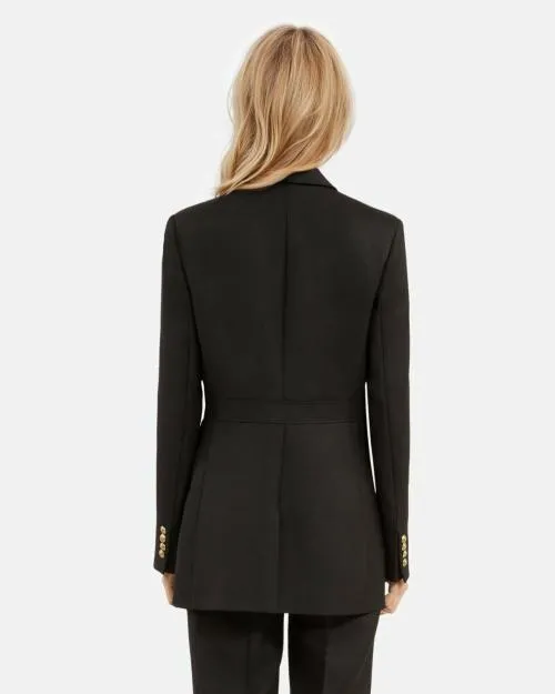Women Tailoring The Kooples Black SafariStyle Suit Jacket Black
