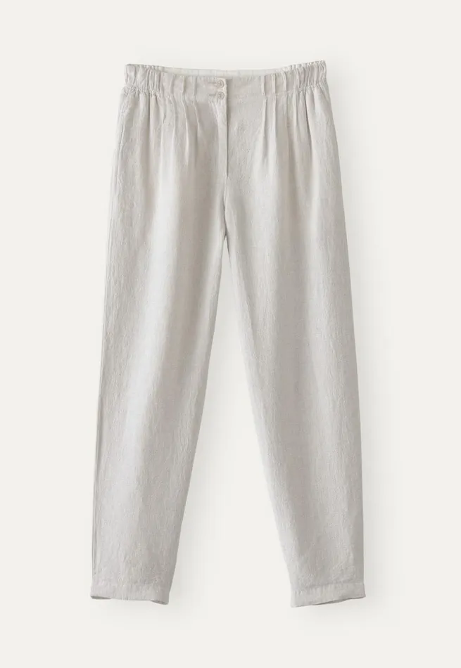 Women Tapered Trousers Ice Grey Poetry Fashion Trousers and Shorts