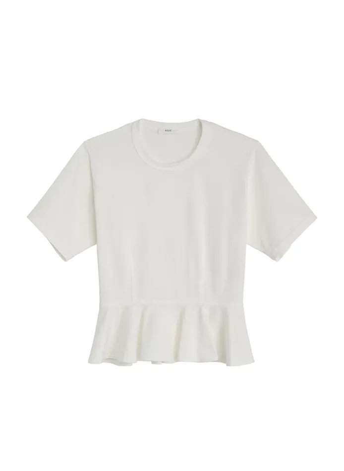 Women Tees and Tanks ALC Roxy Cotton Peplum Tee White