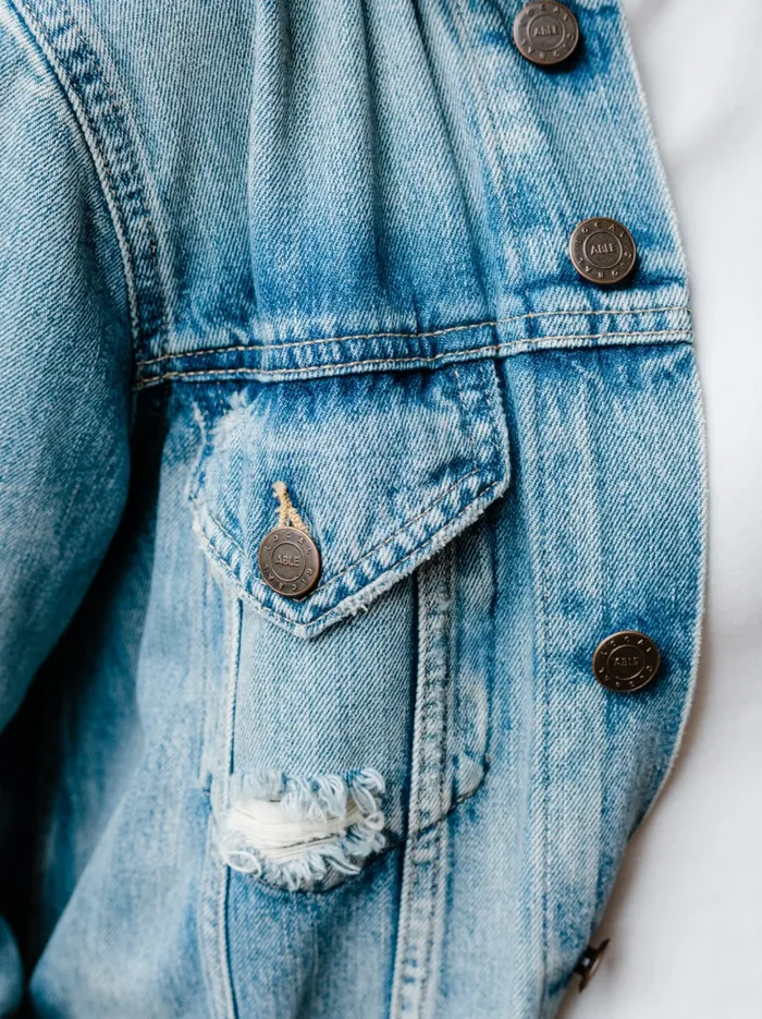 Women The Long Merly Jacket Original Wash Denim Able