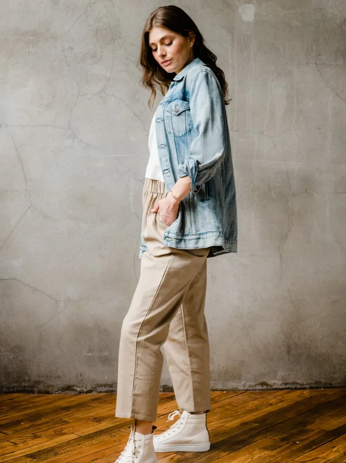 Women The Long Merly Jacket Original Wash Denim Able