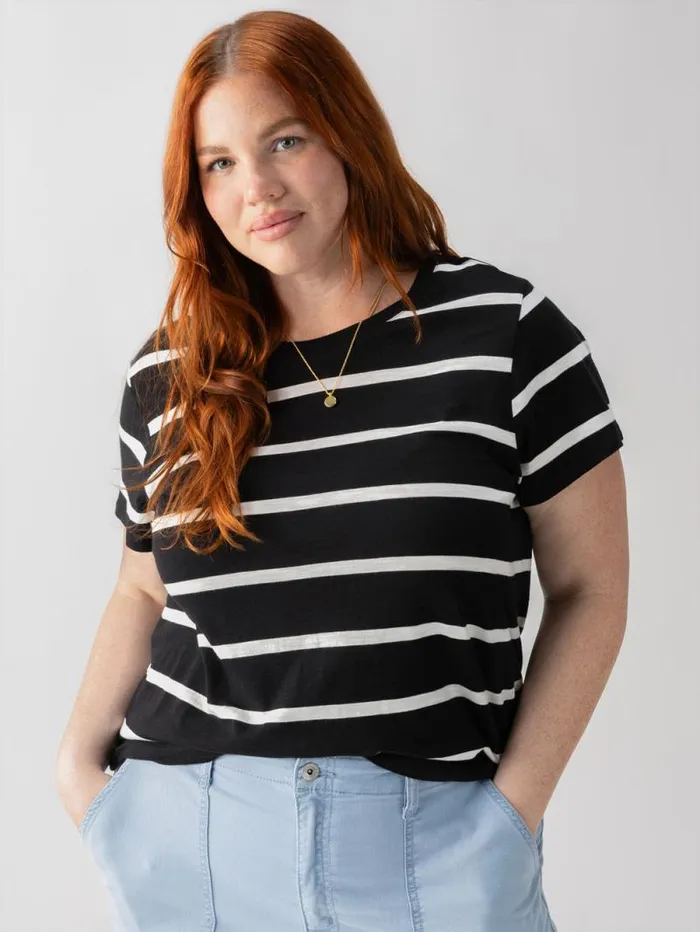 Women The Perfect Tee Black Stripe Inclusive Collection Sanctuary Clothing Tees and Tops Women The Perfect Tee Black Stripe Inclusive Collection Sanctuary Clothing Tees and Tops