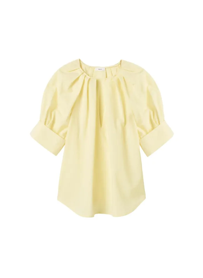 Women Tops ALC Carey Cotton Matte Top Canary