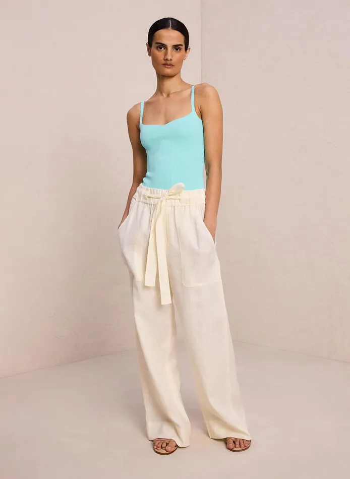 Women Tops ALC Milo Rib Knit Top Summer Dew