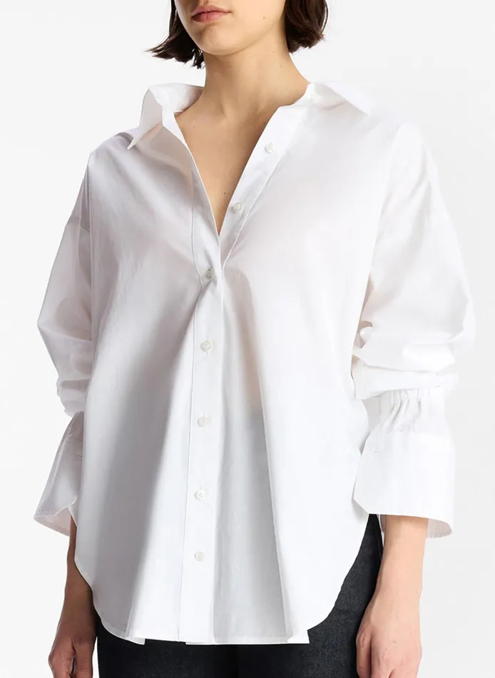Women Tops ALC Monica Cotton Top White
