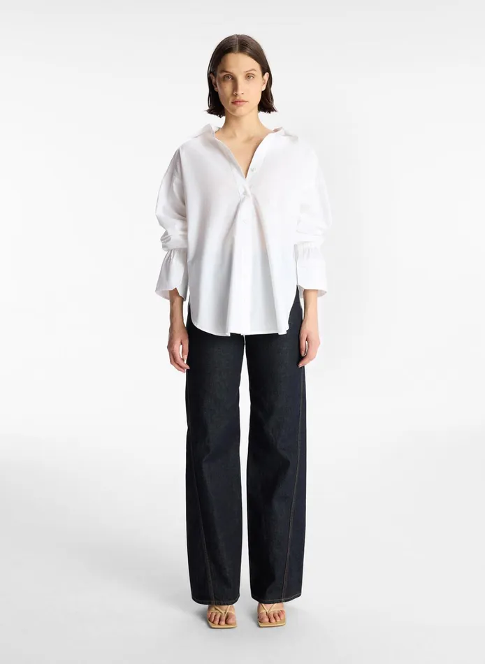 Women Tops ALC Monica Cotton Top White