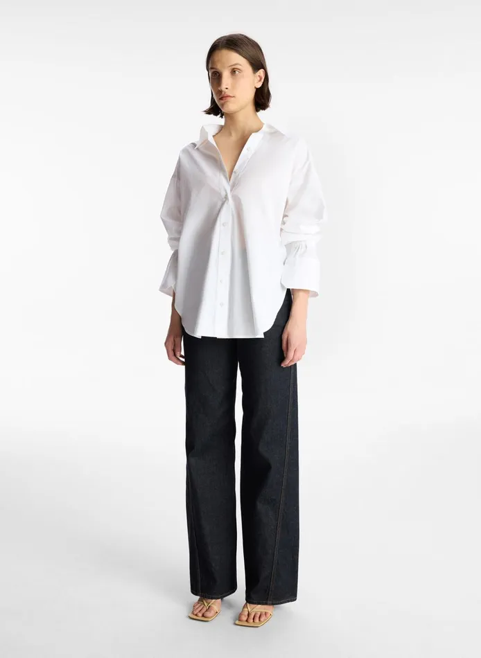 Women Tops ALC Monica Cotton Top White