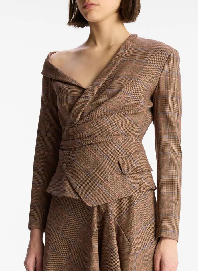 Women Tops ALC Skyla Asymmetrical Top Sable Multi