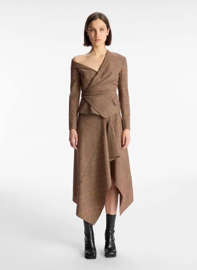 Women Tops ALC Skyla Asymmetrical Top Sable Multi