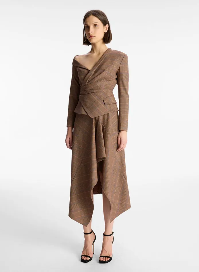 Women Tops ALC Skyla Asymmetrical Top Sable Multi
