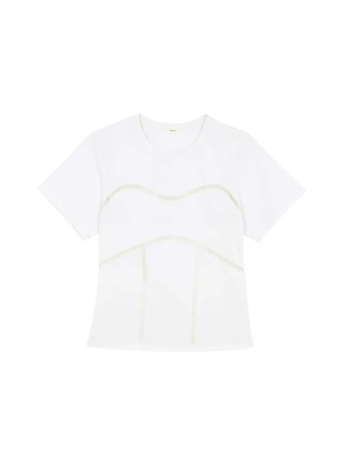 Women Tops ALC Wes Cotton Jersey Top White