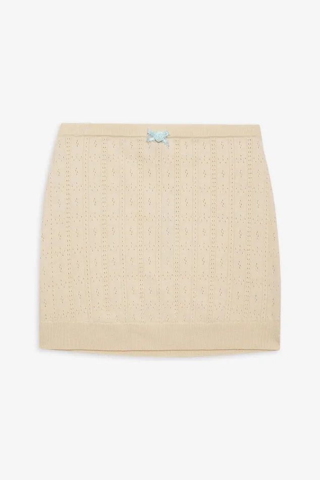 Women Tops For Love and Lemons Daniela Knit Mini Skirt Beige Women Tops For Love and Lemons Daniela Knit Mini Skirt Beige