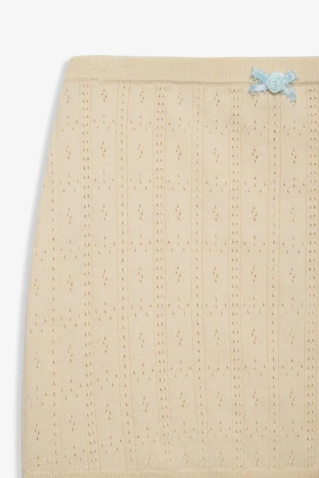 Women Tops For Love and Lemons Daniela Knit Mini Skirt Beige Women Tops For Love and Lemons Daniela Knit Mini Skirt Beige