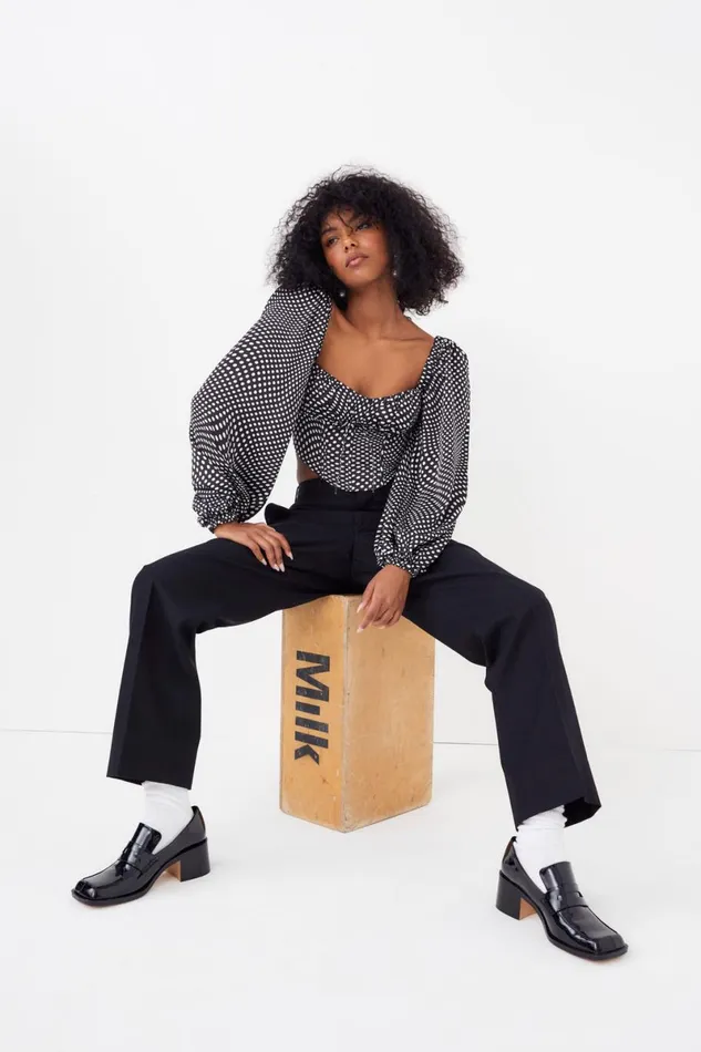 Women Tops For Love and Lemons Kat Long Sleeve Corset Top Black Women Tops For Love and Lemons Kat Long Sleeve Corset Top Black