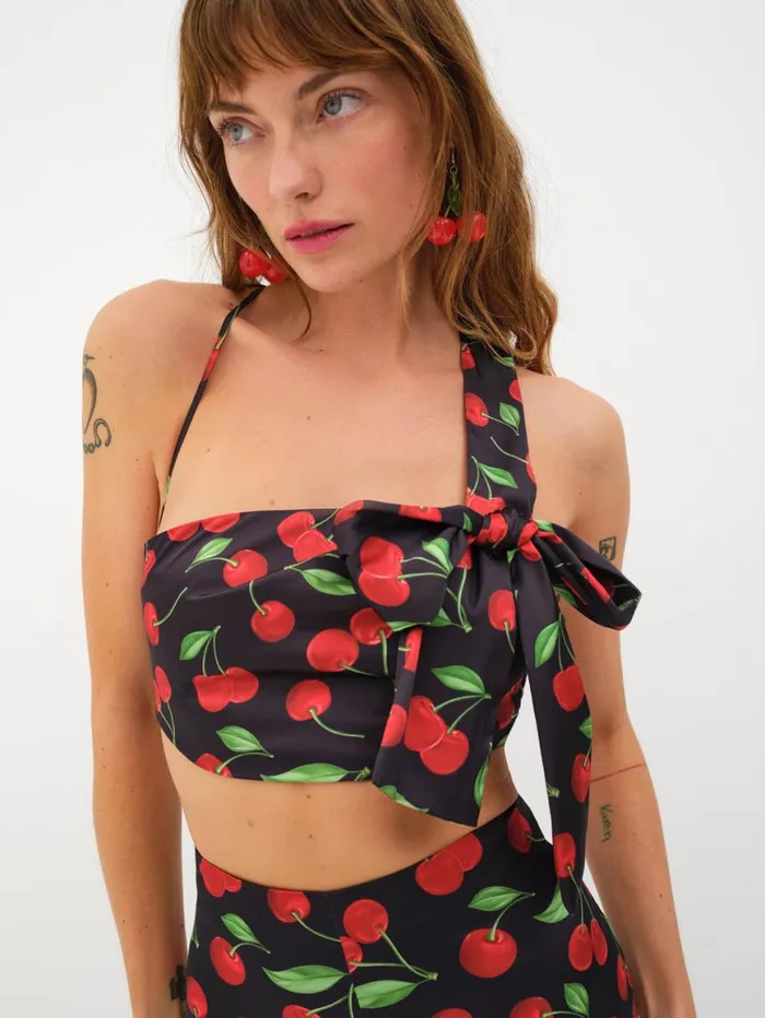 Women Tops For Love and Lemons Ophelia Crop Top Black Women Tops For Love and Lemons Ophelia Crop Top Black