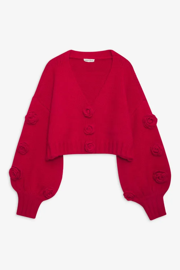 Women Tops For Love and Lemons Scarlett Cardigan Red Women Tops For Love and Lemons Scarlett Cardigan Red