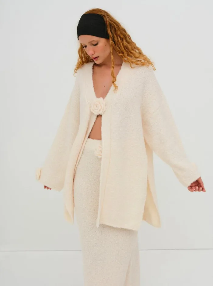 Women Tops For Love and Lemons Song Duster Cardigan Beige