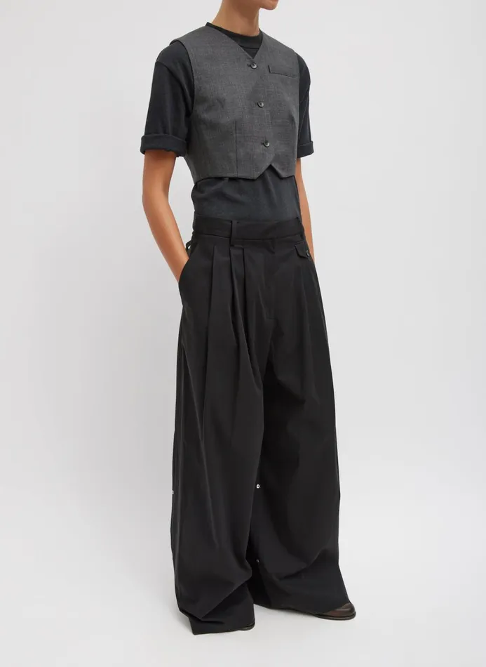 Women Tops Tibi Ellis Suiting Shrunken Vest Grey Multi