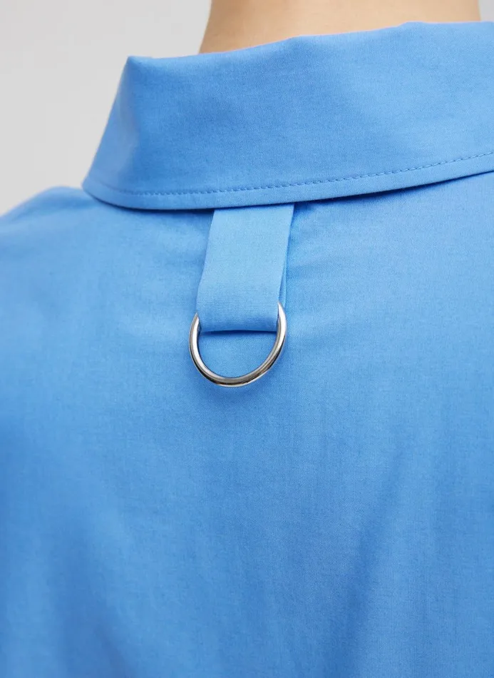 Women Tops Tibi Gabe Oversized Shirt Newman Blue