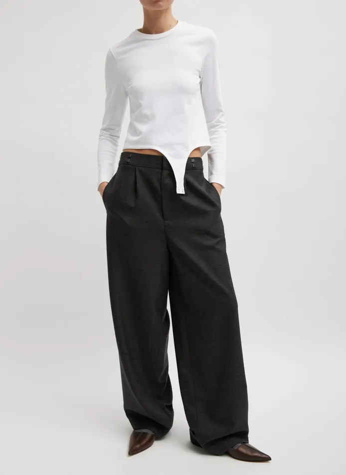 Women Tops Tibi Perfect TShirt Shrunken Crewneck With Straps White
