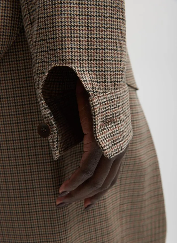 Women Tops Tibi Thomas Menswear Check Detached Shirt Tan Multi