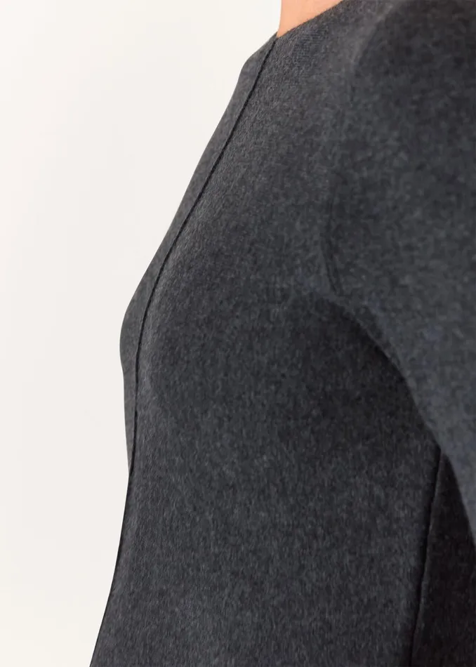 Women Tops Whistles Dark Grey Peplum Detail Knit