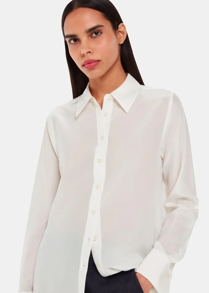 Women Tops Whistles Ivory Ultimate Silk Shirt