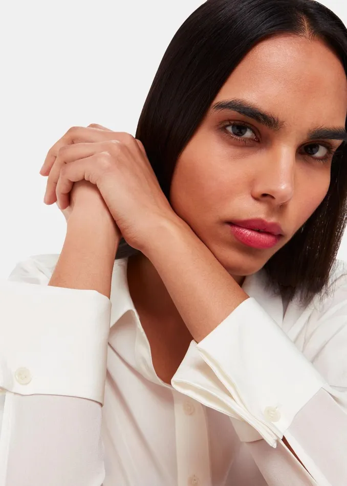 Women Tops Whistles Ivory Ultimate Silk Shirt