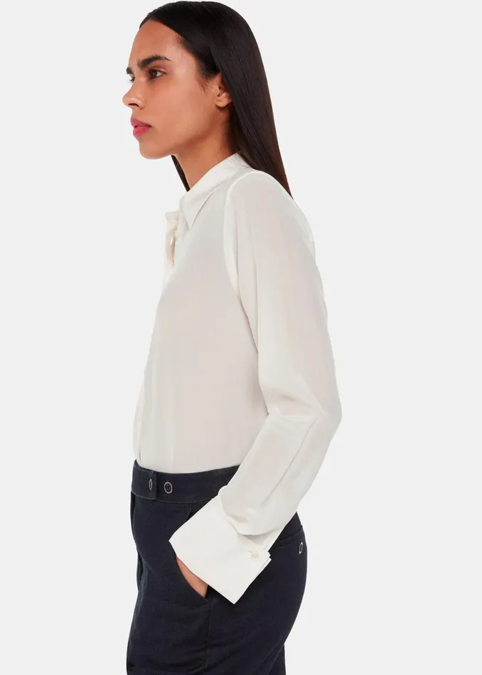 Women Tops Whistles Ivory Ultimate Silk Shirt