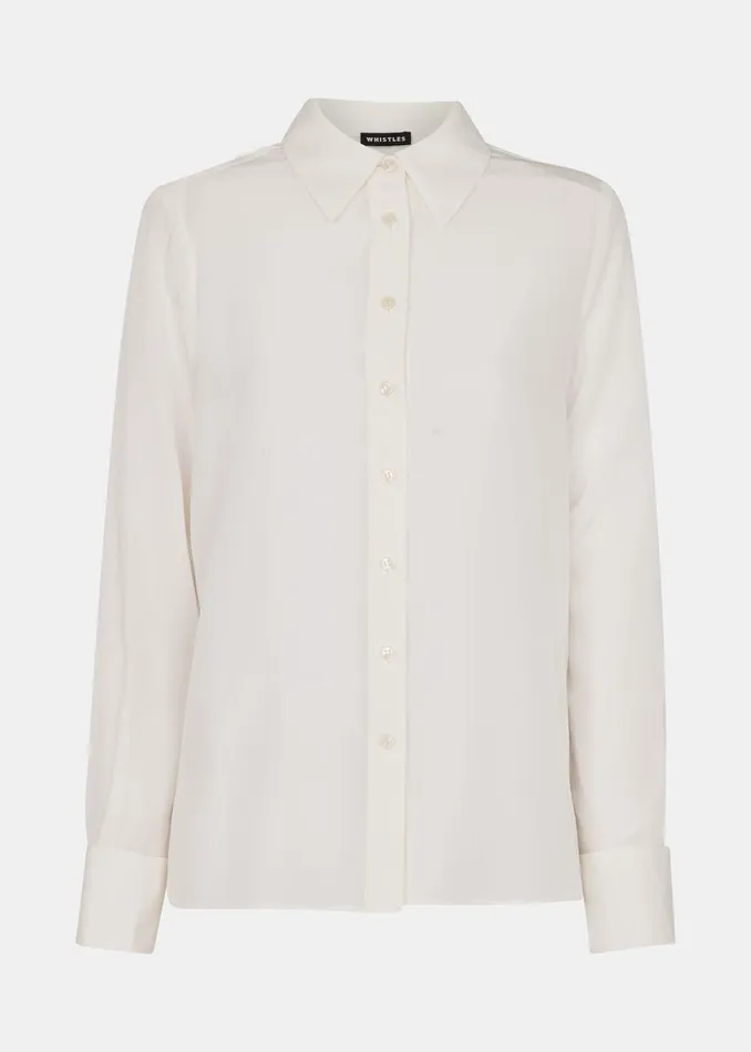 Women Tops Whistles Ivory Ultimate Silk Shirt