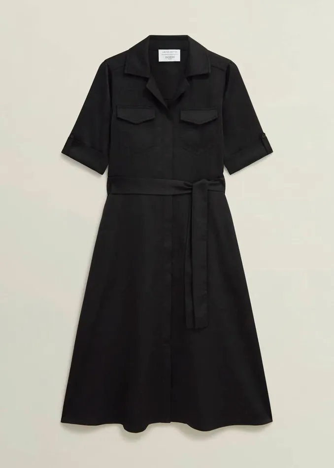 Women Towneley Satin Dress Black Hobbs Dresses and Jumpsuits