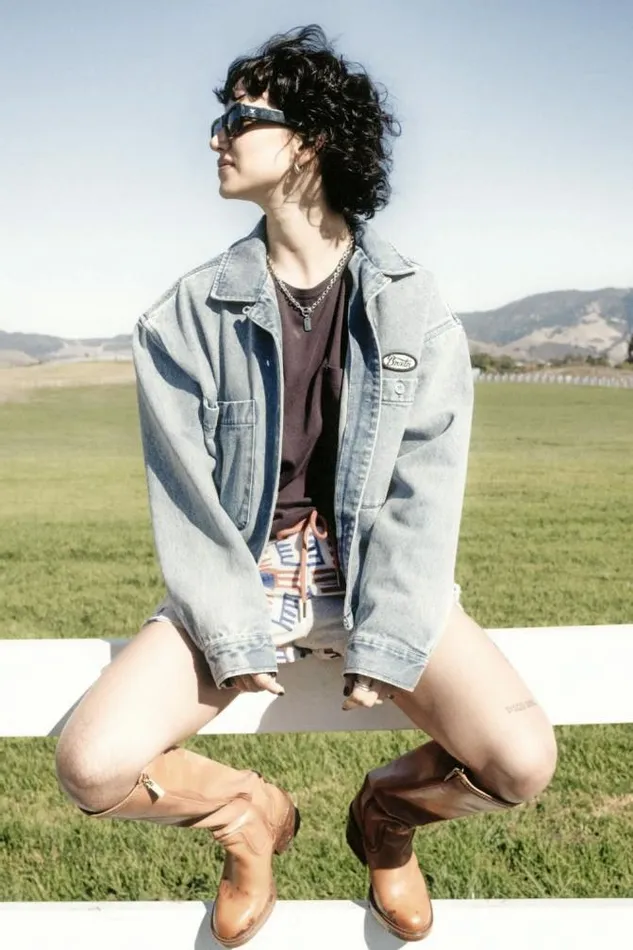 Women Trail Terry Cloth Short Electronic Indigo Pattern Brixton Shorts
