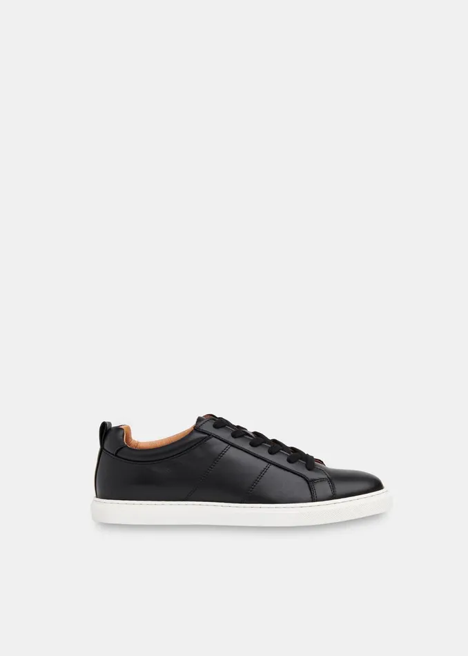 Women Trainers Whistles Black Koki Lace Up Trainer
