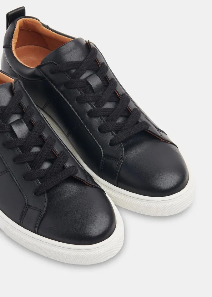 Women Trainers Whistles Black Koki Lace Up Trainer