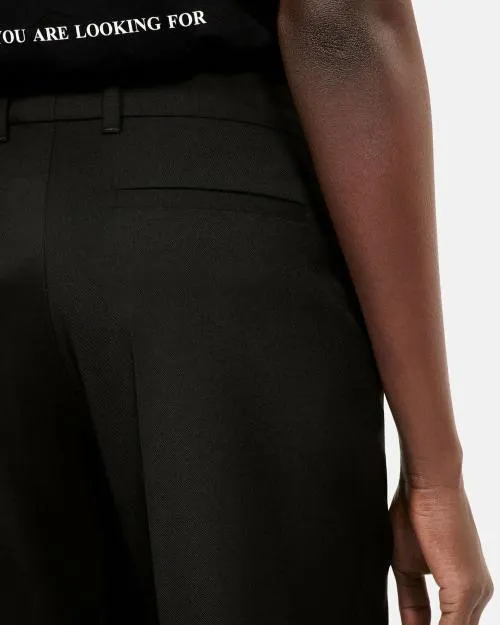 Women Trousers and Jeans The Kooples Black Wool Suit Trousers Straight Cut Black