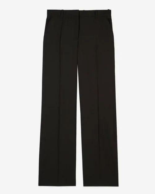 Women Trousers and Jeans The Kooples Black Wool Suit Trousers Straight Cut Black