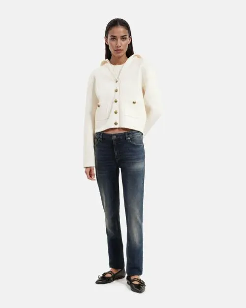 Women Trousers and Jeans The Kooples Dark Blue Slim Jeans Blue Electric