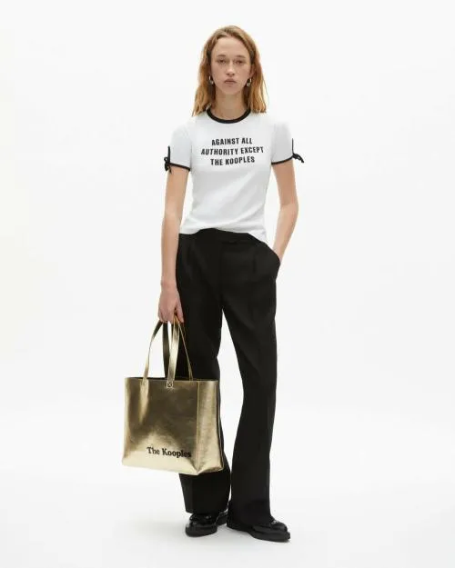 Women Trousers and Jeans The Kooples WideLeg Black Suit Pants Black