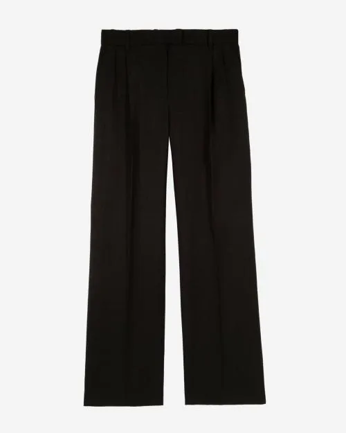 Women Trousers and Jeans The Kooples WideLeg Black Suit Pants Black