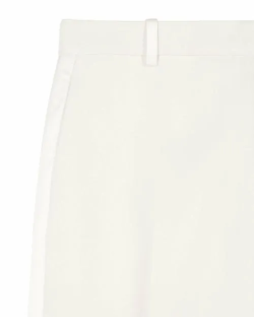Women Trousers and Jeans The Kooples WideLeg Ecru Tuxedo Pants Ecru