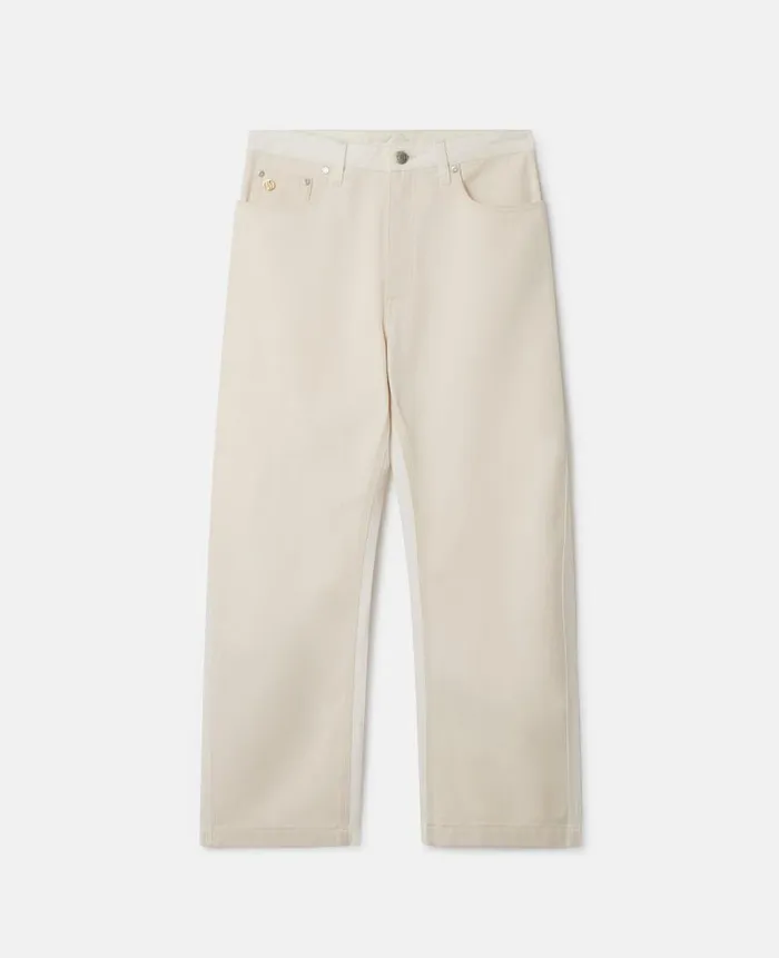 Women Trousers And Shorts Stella McCartney Banana Leg Utility Jeans Ecru